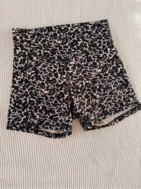 Fabletics Leopard Print High-Waist shorts - Black, Brown, Cream size S